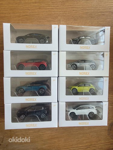 Модели автомобилей Norev 1:64 Renault, Peugeot