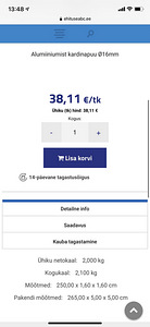2x Kardinapuu (16mm Duo KROOM 250 cm) (3 foto / 3)