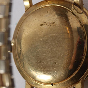Meeste kullast käekell Bulova proov 585 (4 foto / 4)