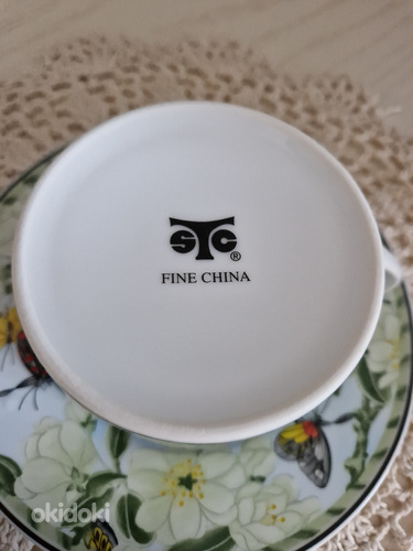 Китайская фарфоровая чашка с блюдцем 250 мл. (фото #5)