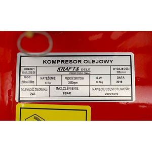 Õlikompressor KD400 24L Kraft&Dele (7 foto / 9)