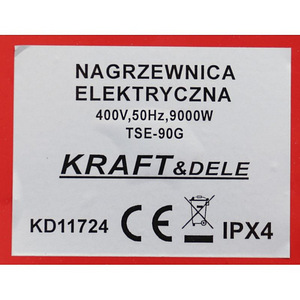 Elektriline puhur 10 kW KD11724 Kraft&Dele (4 foto / 9)