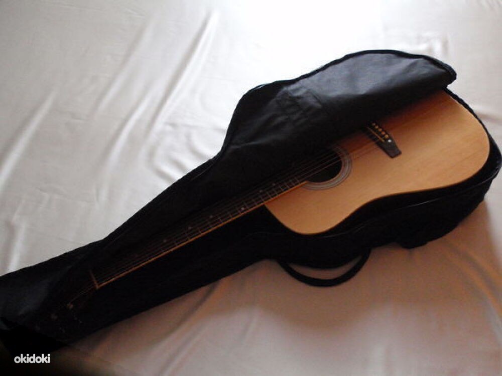 Elektroakustiline kitarr, kott ja rihm, metallkeeltega, uus (foto #3)