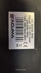 LED Valgusti 130 LED must,8W, 3 tukki. 220-240V. (3 foto / 3)