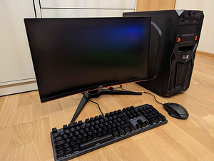 Mänguri arvuti set I5-7400 16gb ddr4 1050ti 128+2tb 144 hz (1 foto / 1)