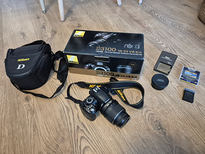 Peegelkaamera Nikon D3100 komplekt, nagu uus (1 foto / 3)