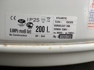 Boiler Atlantic 200 L (2 foto / 2)