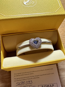 SWAROVSKI, Idyllia bangle Heart, Blue, Rhodium plated, US (2 foto / 4)