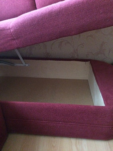 Nurgadiivanvoodi pesukastiga / Corner sofa bed with drager (2 foto / 3)