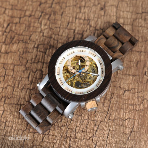 Деревянные часы в металлическом корпусе НОВИНКА! (фото #6)