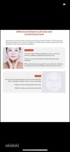 Новая,7 цветов световая светодиодная маска для лица (фото #4)