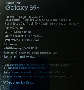 Samsung S9+ Lilac (64GB) (2 foto / 2)
