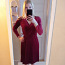 Темно-красное бархатное платье размер М (фото #2)