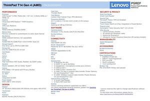 UUS Lenovo Thinkpad T14, 4gen, AMD Ryzen 5 PRO, vahemälu 16G (3 foto / 3)