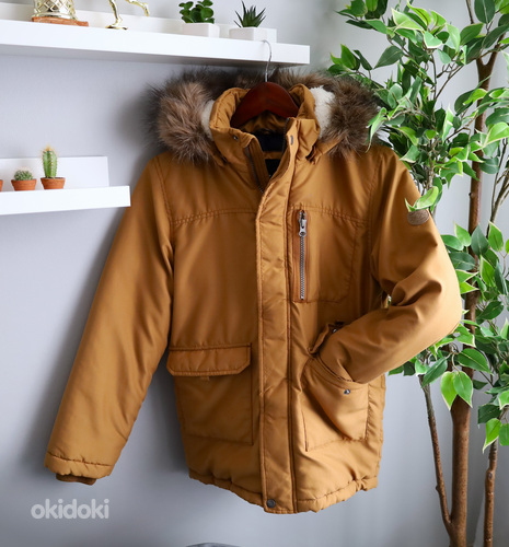 Name it коричневая теплая зимняя куртка/ парка размер 146 (фото #2)
