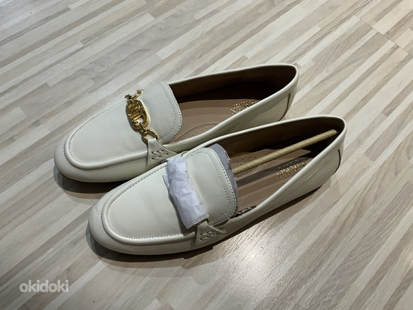 Uus Ralph Lauren cream leather mocashino EU 39