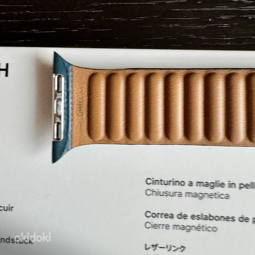 Apple watch оригинальный кожаный ремешок с магнитами 44 мм M (фото #4)