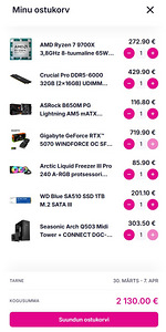 High-end Mänguarvuti - Ryzen 7 9700X, RTX 5070 12GB, 32gb (9 foto / 9)