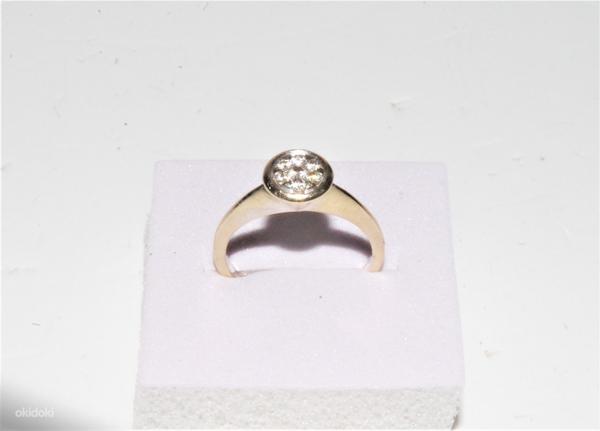 Золотое кольцо с бриллиантами 585 пробы 2.58 г (фото #1)