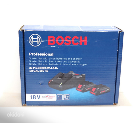 Aku Bosch GBA 2x4.0Ah ProCORE 18V + GAL 18V-40 (foto #2)