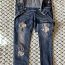 Джинсы- брюки на подтяжках s.140-146 (фото #2)