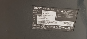Acer LCD 19" monitor (2 foto / 2)