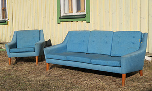 Ulferts stiilne Skandinaavia disain retro diivan ja tugitool (2 foto / 6)