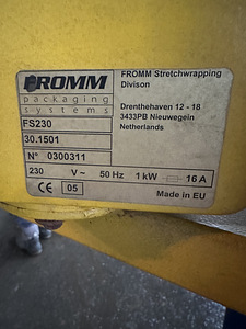 Wrapping palets FROMM FS230 (палетообмотчик) (3 фото из 4)