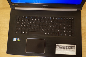 Acer i5 7gen 17.3 IPS FHD, 512GB SSD 32GB, Nvidia GTX 1050Ti (3 foto / 10)
