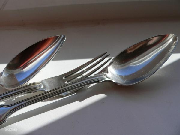 Tsaariaegne hõbe supilusikad ja kahvel. (foto #9)