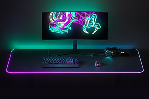 Hiirematt Klaviatuurimatt RGB Hiirepadjad (4 foto / 4)