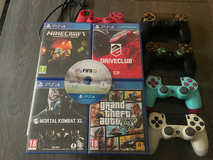 Playstation 4 + 4 консоли + 5 игр (3 фото из 3)