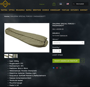 Magamiskotid SNUGPAK SPECIAL FORCES SYSTEM (3 foto / 4)