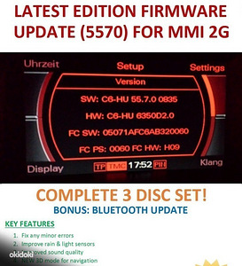 Audi MMI 2G tarkvara uuendus 5570 A4/A5/A6/A8/Q7