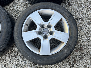 5x112 Audi 16" оригинальные диски с летней резиной 6мм 205/55/16 (4 фото из 9)
