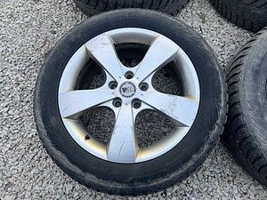 5x112 Skoda, VW 17" оригинальные диски с шипованной резиной (5 фото из 10)