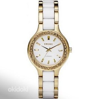 Donna Karan DKNY белые золотые часы (фото #1)