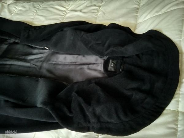 Черное пальто ангора 30, шерсть 70, размер 38 (фото #2)