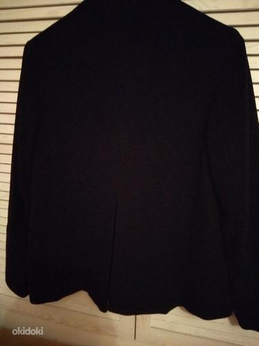 Короткое пальто-пиджак, черное 70см, шерсть 70%, 10% кашемир (фото #3)