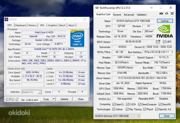 PC i5 4570/12gb/GTX1060 6gb/128gb SSD/500gb hdd/500W psu (foto #6)