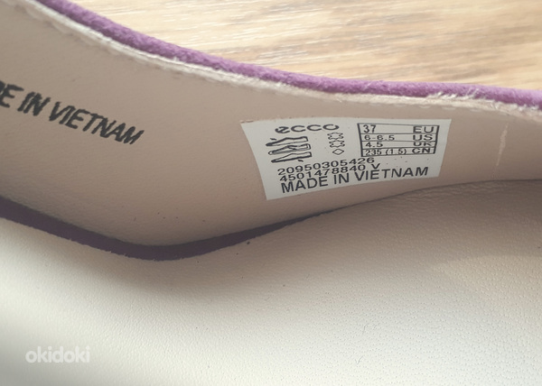 ECCO новые кожаные фиолетовые туфли, 37 (фото #9)