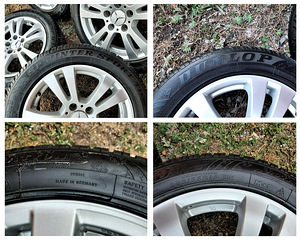205/55 R16, M+S 4-5mm, с дисками Mercedes, оригинал (6 фото из 6)