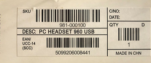 Logitech pc headset 960 usb - uued kõrvaklapid (3 foto / 3)