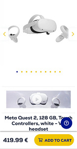 Meta Quest 2, 128 GB, Touch Controllers, white - VR headset (1 foto / 3)