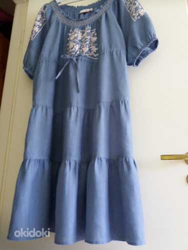 100% лён! Платье в народном стиле, с вышивкой M /L /XL. (фото #10)