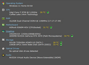 Lauaarvuti RTX 3070 / i7-8700 / 16GB DDR4 (5 foto / 5)