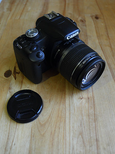 Canon EOS 500D ehk Rebel T1i + objektiiv Canon EF-S 18-55mm