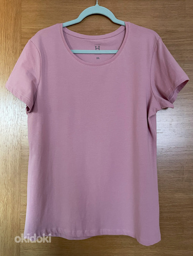 Тускло-розовая футболка XL (фото #1)