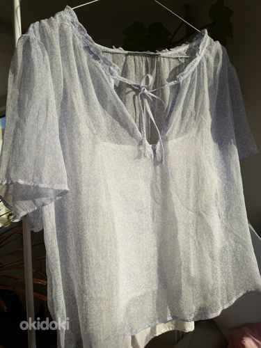 Abercrombie & Fitch голубая женская блузка из двух частей M (фото #2)