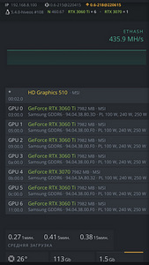 436MH/s Kaevur, 6x 3060TI NonLHR, 1x3070NonLHR 910W (1 foto / 1)